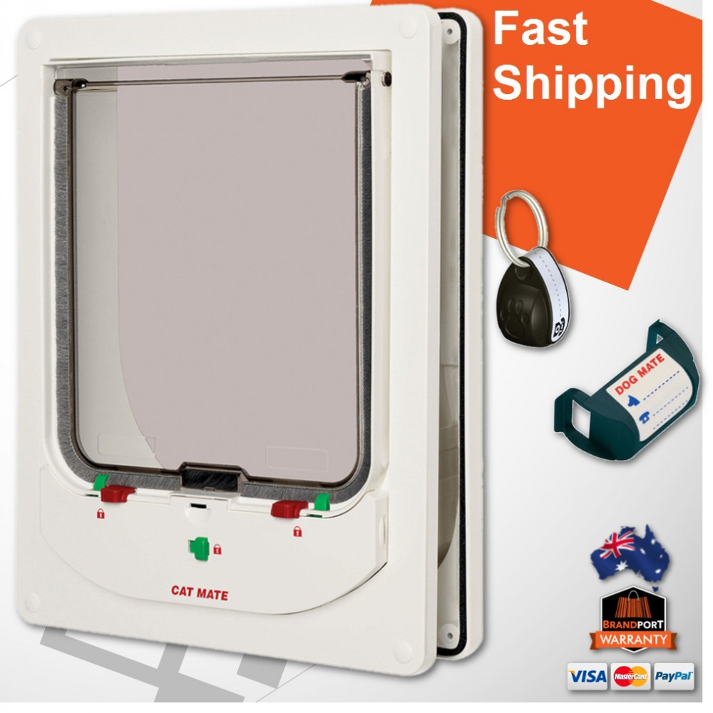 Pet Mate Electric Door Large Cat Small Dog Door Flap Magnetic Lockout