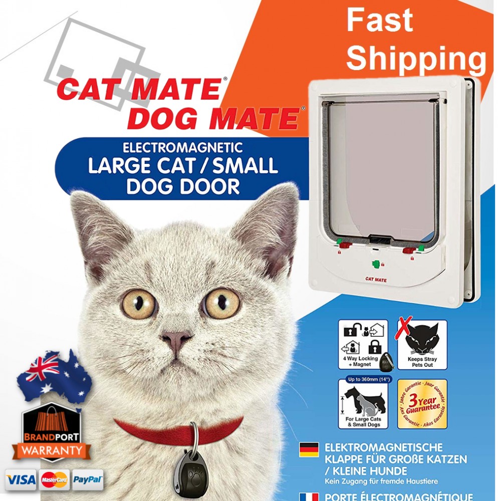 Pet Mate Electric Door Large Cat Small Dog Door Flap Magnetic Lockout